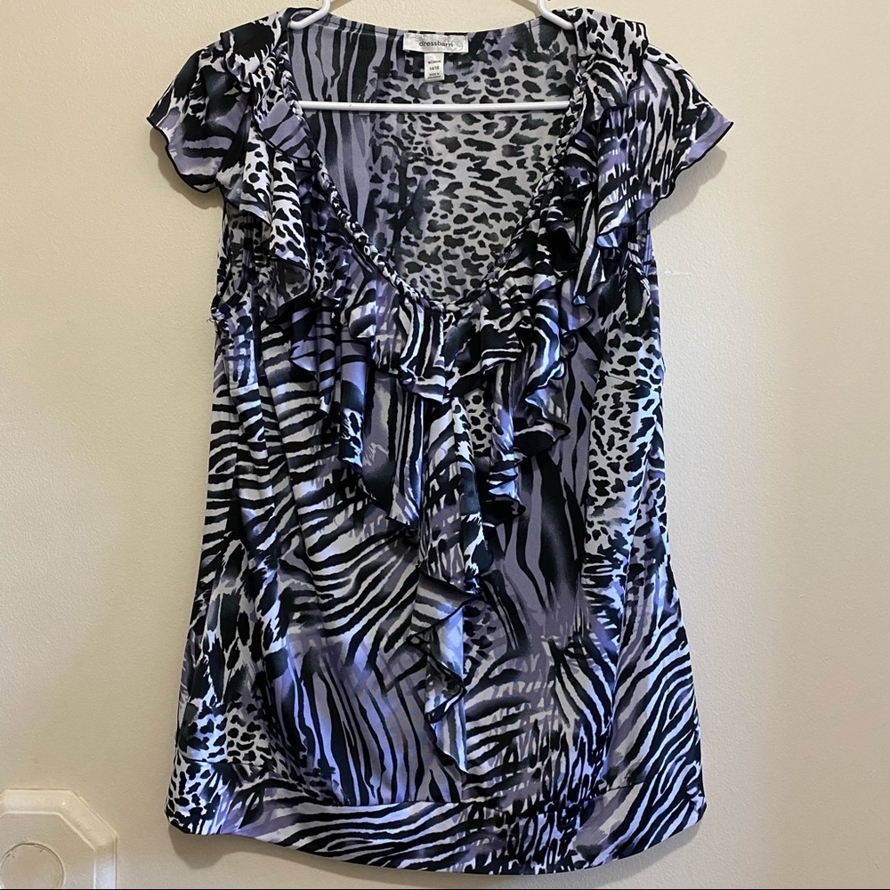 Dressbarn Women’s size 14/16 Animal Print Blouse